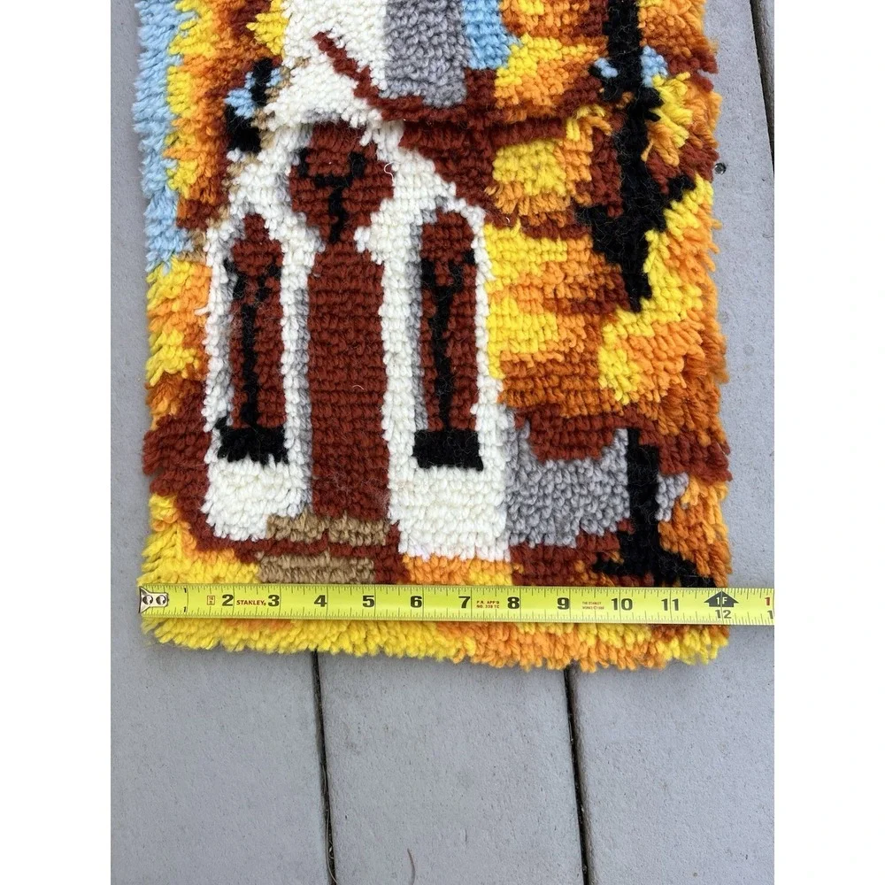Vogart Crafts Latch Hook Wallhanging Rug Church Fall 12